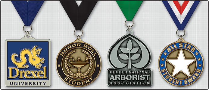 Custom Award Ribbon Medals Examples